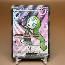 Meloetta ex 159/086 Ultra Rare Full Art Holo BLK SV: Black Bolt Pokemon TCG NM - Image 1