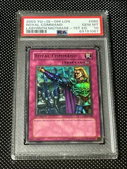 YUGIOH PSA 10 2003 Royal Command LON-080 Ultra Rare 1st Edition *1067 - Image 1