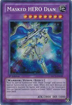Masked HERO Dian-Secret Rare - 1st Edition - PRC1-EN019 - 2012 Premium Collec... - Image 1