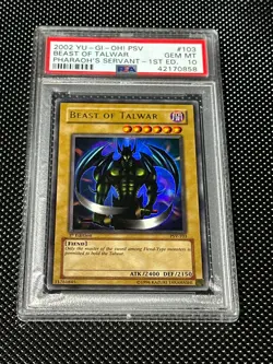 YUGIOH PSA 10 2002 Beast of Talwar PSV-103 Ultra Rare 1st Edition *0858 - Image 1