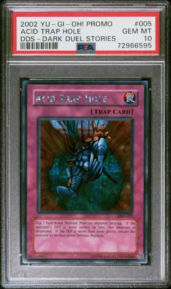 YUGIOH PSA 10 2002 Acid Trap Hole DDS-005 Secret Rare Promo *6595 - Image 1