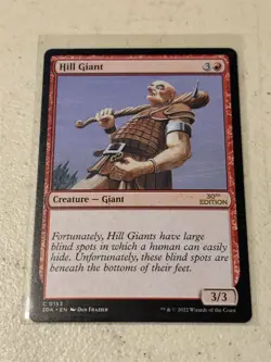 mtg Hill Giant, 30th Anniversary edition black lotus card back, unplayed - Image 1