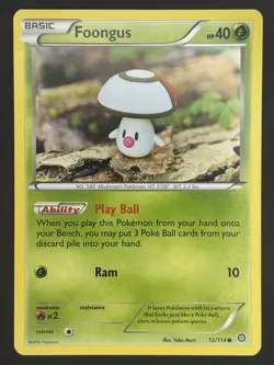 Foongus 12/114 Common | Steam Siege | Pokemon Card - Image 1