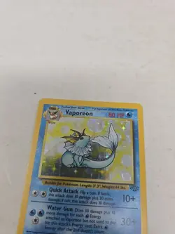 Pokemon Card Vaporeon 12/64 Holo Rare Jungle Set WOTC Light Play - Image 4