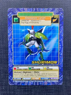 BO-124 Shurimon Digimon Card Digi-Battle Series 3 2000 Bandai - Image 1