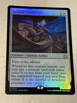 mtg foil Kinscaer Sentry, Kithkin Soldier, Lorwyn Eclipsed, unplayed - Image 1