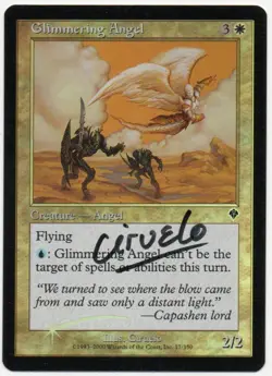 MTG M:tG INVASION Glimmering Angel FOIL - SIGNED by Ciruelo! - Image 1