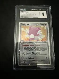 Pokemon Blissey ex EX Unseen Forces Holo Ultra Rare #101 CGC 9 Mint - Image 1