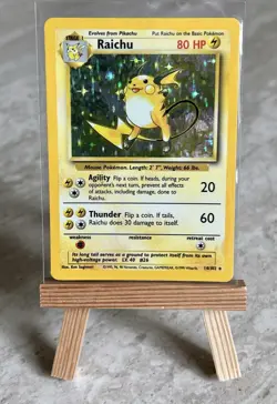 Pokemon TCG Raichu Base Set 14/102 Holo Rare (English) - LP - Image 1