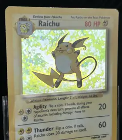 Pokemon TCG Raichu Base Set 14/102 Holo Rare (English) - LP - Image 3