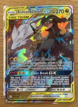 Reshiram & Zekrom GX Tag Team 157/236 Pokemon TCG Cosmic Eclipse English NM - Image 1