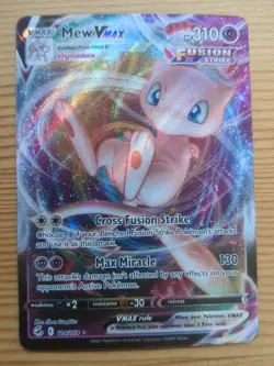 Pokemon TCG Fusion Strike Ultra Rare Holo Card Mew VMAX 114/264 SWSH08 MP - Image 1