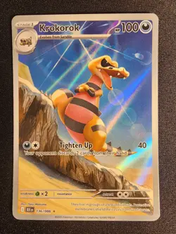 Pokemon TCG Krokorok 136/086 Illustration Rare Holo Black Bolt English NM - Image 1