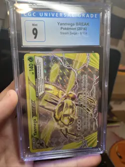 #8 2016 Pokemon XY Yanmega Break Steam Siege CGC Graded 9 Mint, Nintendo TCG - Image 1