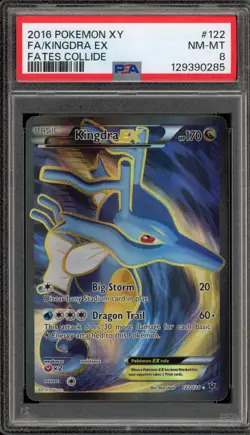 Pokemon Kingdra EX XY Fates Collide Full Art #122 PSA 8 - Image 1