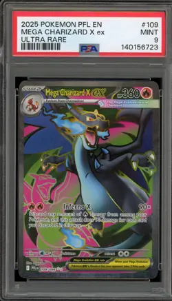Pokemon Mega Charizard X ex Phantasmal Flames Ultra Rare #109 PSA 9 Mint - Image 1
