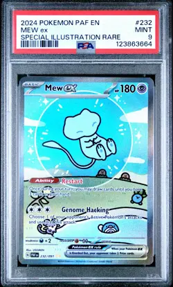 2024 Pokemon Paldean Fates Mew Ex #232 MINT PSA 9 Special Illustration Rare - Image 1