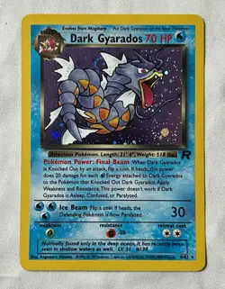 Pokemon TCG Dark Gyarados Holo Rare 8/82 Team Rocket 2000 w/ SWIRL (NM) - Image 1