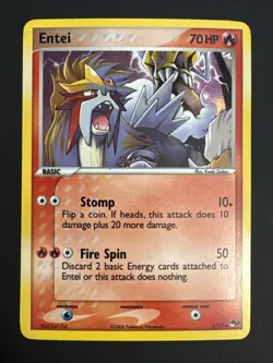 Entei 1/17 Holo Rare POP Series 2 - Pokemon TCG 2006 Vintage NM - Image 1