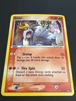 Entei 1/17 Holo Rare POP Series 2 - Pokemon TCG 2006 Vintage NM - Image 2