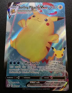 Surfing Pikachu VMAX 009/025 Celebrations Pokemon 2021 a - Image 1