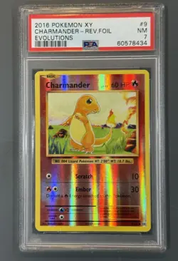 2016 Pokemon XY Charmander - Rev Foil Evolutions PSA 7 - Image 1
