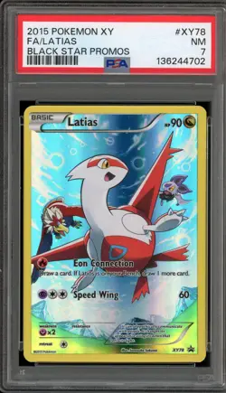 Pokemon Latias Black Star Full Art Promo XY78 PSA 7 - Image 1