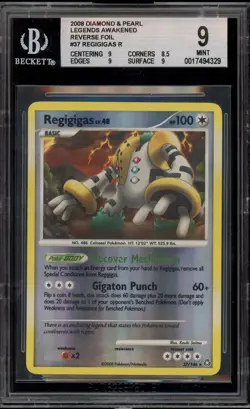 Pokemon Regigigas Legends Awakened Reverse Holo Rare #37 BGS 9 Mint - Image 1