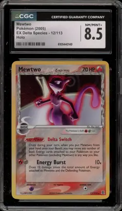 Pokemon Mewtwo EX Delta Species Holo Rare #12 CGC 8.5 - Image 1