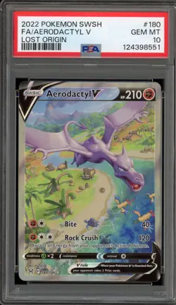 Pokemon Aerodactyl V Lost Origin Full Alt Art #180 PSA 10 Gem Mint - Image 1