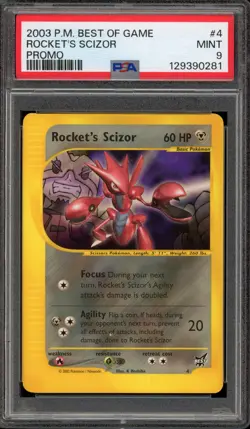 Pokemon Rocket's Scizor Best of Game Promo #4 PSA 9 Mint - Image 1