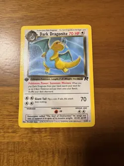 Pokemon Dark Dragonite TCG 1st Edition Non-Holo Card 22/82 - Image 2
