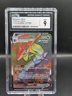 Pokemon Rayquaza VMAX Evolving Skies CGC Graded 9 Card - Image 1
