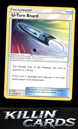 U-Turn Board 211/236 Pokemon Uncommon SM - Unified Minds Card LP - Image 1