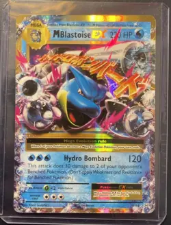 Pokemon TCG Mega M Blastoise EX Evolutions Holo Ultra Rare Card 22/108 - Image 1