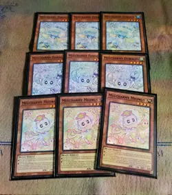 Yugioh 3x Mulcharmy Fuwalos + 3x Meowls + 3x Purulia L5DD 1st Ed 9 Card Set NM - Image 1