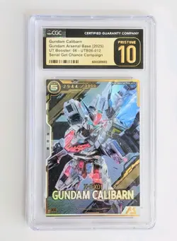 CGC 10 SERIAL #/3000 Gundam Caliburn UR Witch From Mercury UT Arsenal Base Card - Image 1