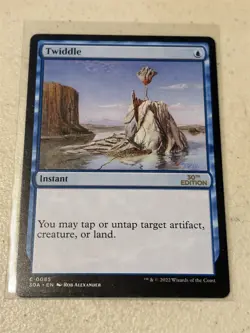 mtg Twiddle, 30th Anniversary edition black lotus card back, unplayed - Image 1