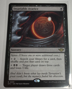 Insatiable Avarice Outlaws of Thunder Junction Regular Rare - Image 1