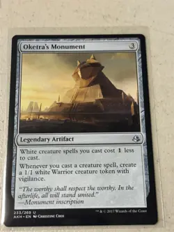 mtg Oketra's Monument, artifact for white decks, Amonkhet, SP - Image 1