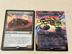 2 x mtg Thunderous Velocipede, 1 borderless, Aetherdrift, unplayed - Image 1