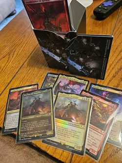 MTG Warhammer 40k Chaos Powers Commander Deck open unplayed - Image 1