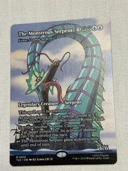 mtg borderless The Monstrous Serpent, Avatar the Last Airbender Eternal unplayed - Image 1