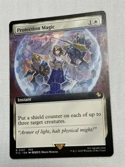 mtg borderless Protection Magic, instant, Final Fantasy Commander, unplayed - Image 1