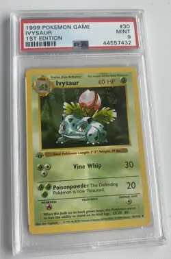 Pokemon PSA 9 1st Ed. Base Set UN-COMMON Ivysaur 30/102 - PSA Graded MINT 9 - Image 1