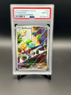 Pokemon Bulbasaur Stellar Crown Illustration Rare #143 PSA 10 Gem Mint - Image 1