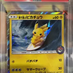 PSA 10 GEM MINT Pikachu Playing In The Sea 392/SM-P TCG Pokemon Center EXCLUSIVE - Image 2