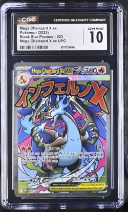 2025 Pokemon Mega Charizard X ex UPC Promo 023 CGC GEM MINT 10 - Image 1