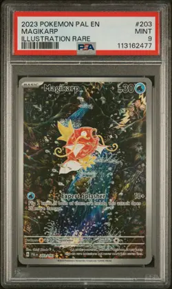 2023 Pokemon Paldea Evolved Magikarp #203 NM-MT PSA 8 Illustration Rare - Image 1