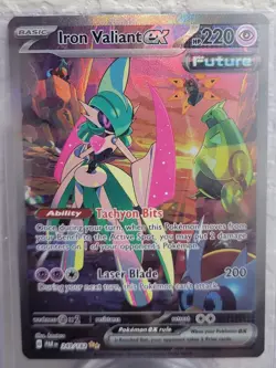 Pokemon Paradox Rift Iron Valiant EX Special Illustration Rare, #249/182. - Image 1